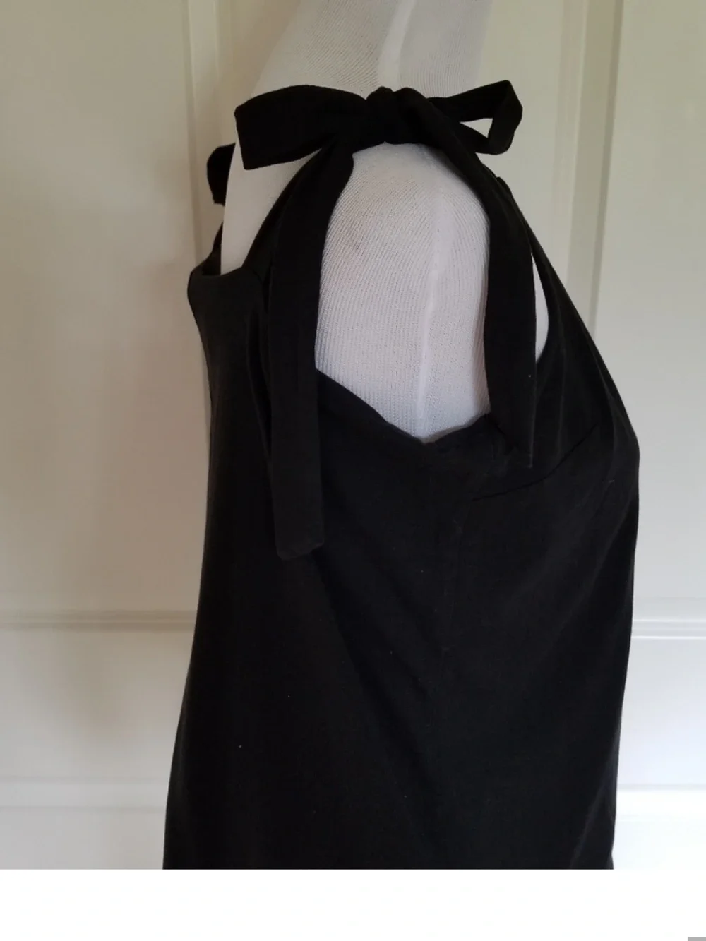 J. Crew Black Tie-Shoulder Camisole